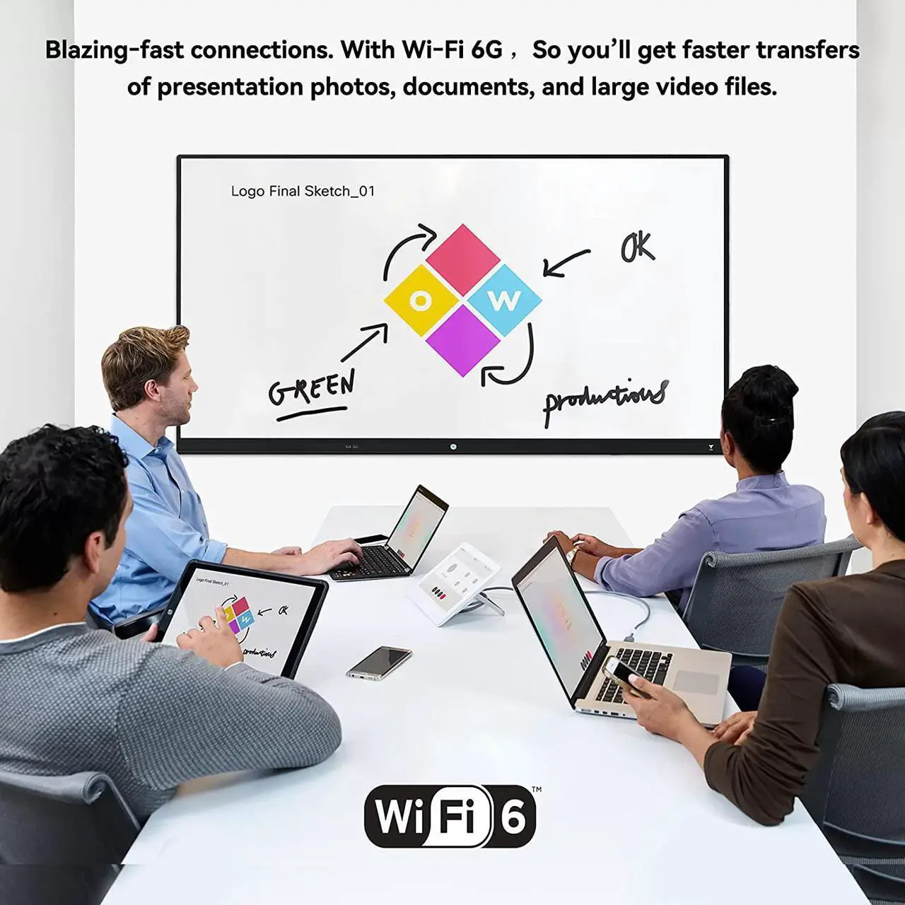 Alt view image 5 of 6 - TIBURN HQ Board 75" R2, 4K UHD Interactive Board, Smart Whiteboard with an 8core CPU & Open App Ecosystem(Smart Board+ Movable Stand +Wall Mounting) for Office and Classroom