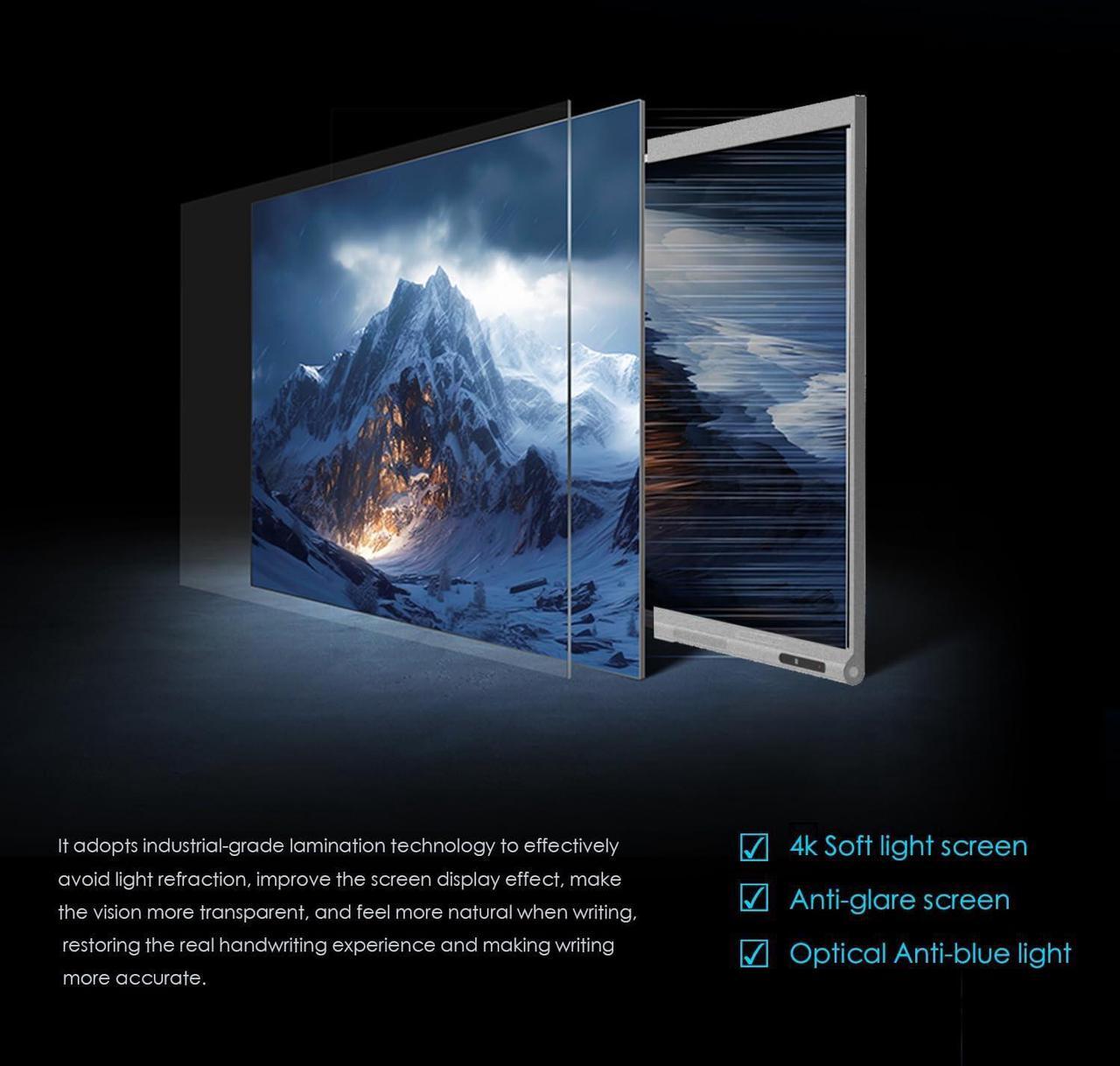 Alt view image 4 of 7 - TIBURN Smart Board, 65 Inch Smart Writing Board with Auto framming Camera, 4K UHD Touch Screen All-in-One Computer for Office and Classroom with an Open App Ecosystem(Board Only)