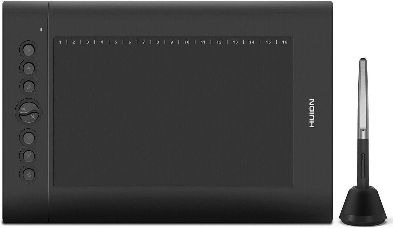 Main image of Huion H610 Pro V2 10x6.25 inch Graphics Tablet Drawing Pen Tablet Battery-free Pen with PW100  8 Programmable Press Keys and 16 Programmable Soft Keys