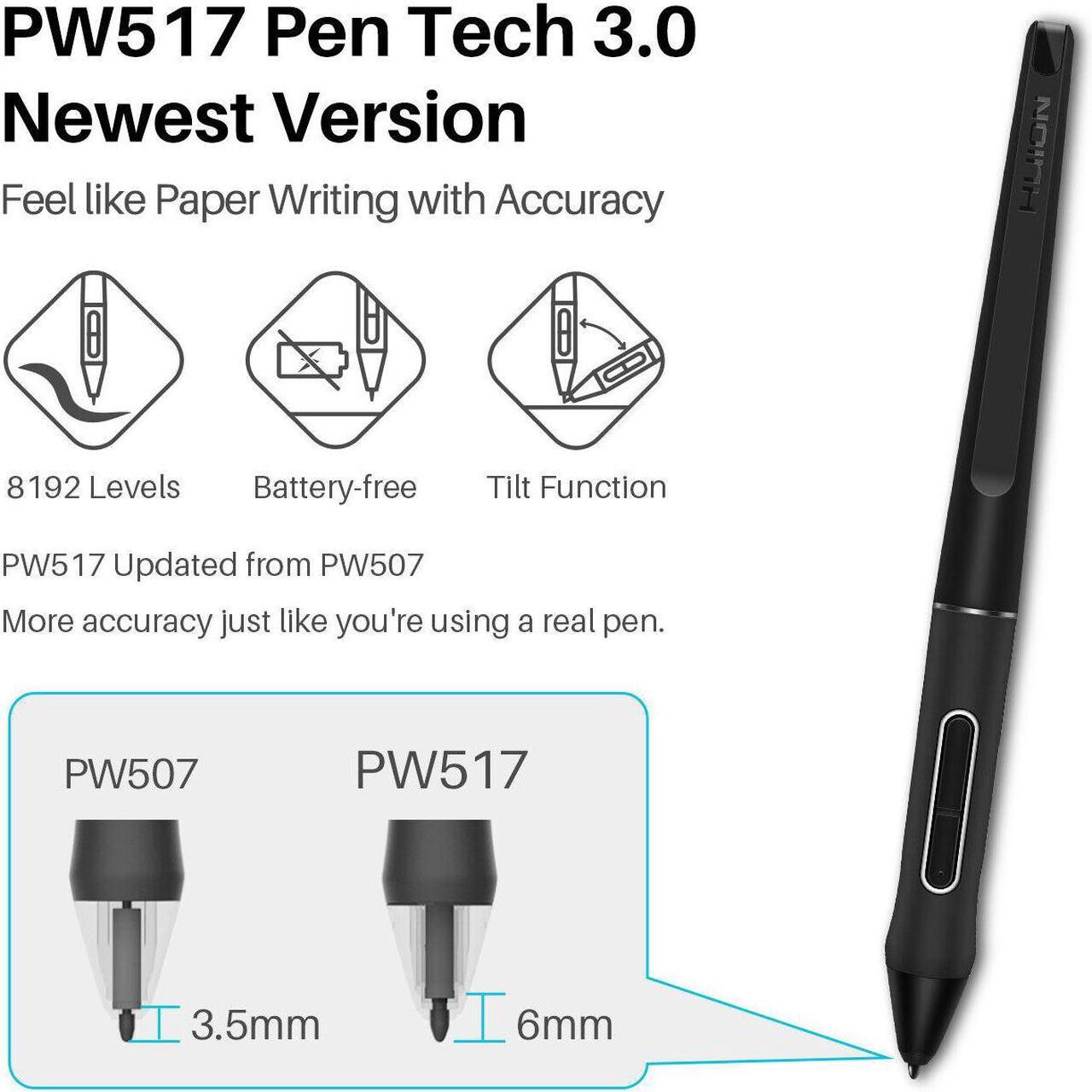 Alt view image 3 of 5 - HUION KAMVAS 13 Drawing Tablet With Full-Laminated Screen 13.3inch Graphics Tablet With Battery-Free Sylus, Tilt,  8 Press Keys, Digital Art Tablet with Adjustable Stand, Work With Mac, PC & Android