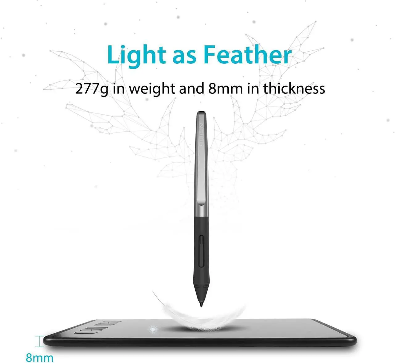 Alt view image 5 of 7 - Huion Inspiroy H640P 6.3 x 3.9inch Graphics Drawing Pen Tablet Android Support with Battery-Free Stylus PW100 and 6 Programmable Press Keys