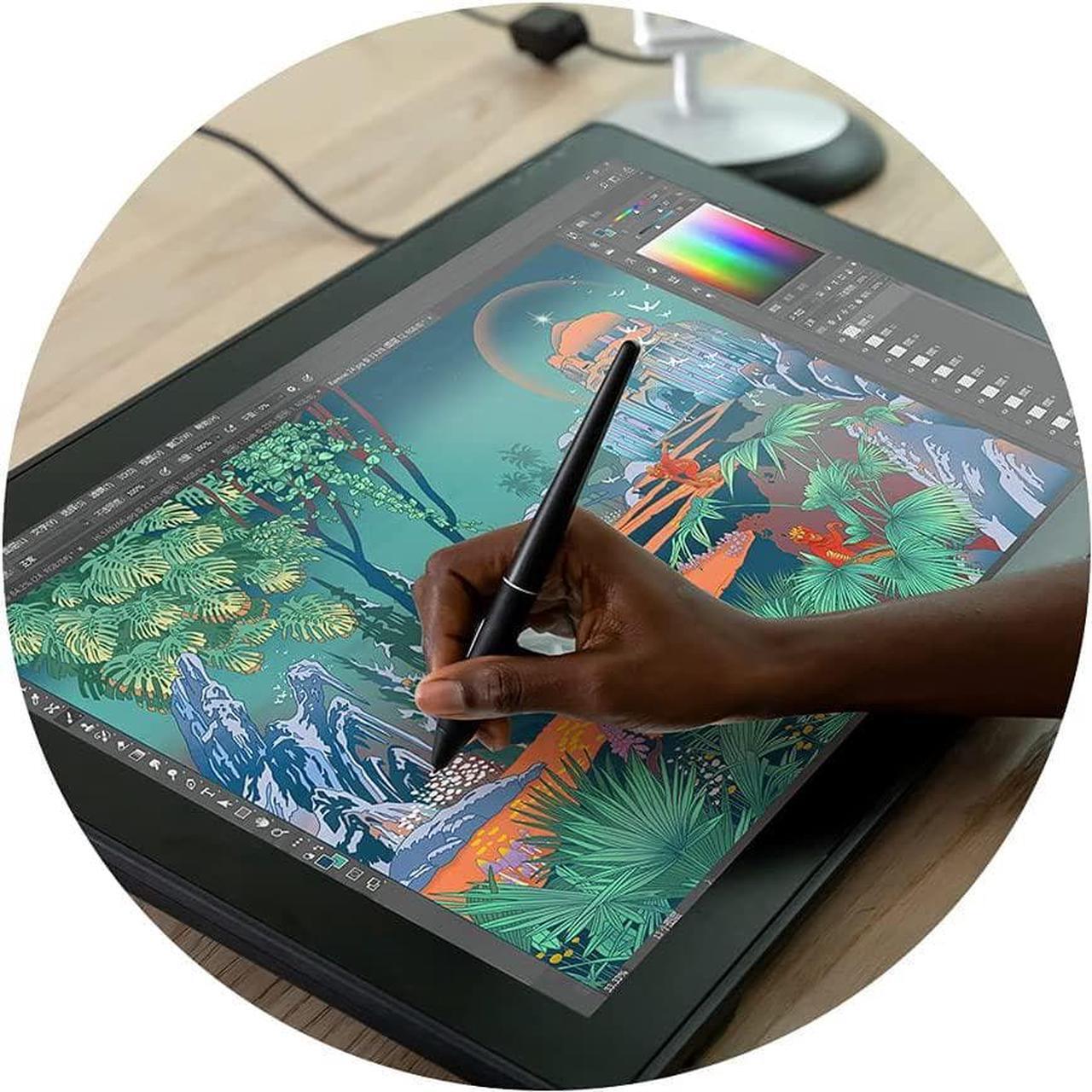 Alt view image 7 of 7 - HUION Kamvas 24 Drawing Tablet with Screen 2.5K QHD Graphic Monitor Pen Display Battery-Free Stylus, 120%s RGB, Come with Glove, Adjustable Stand -23.8 Inch