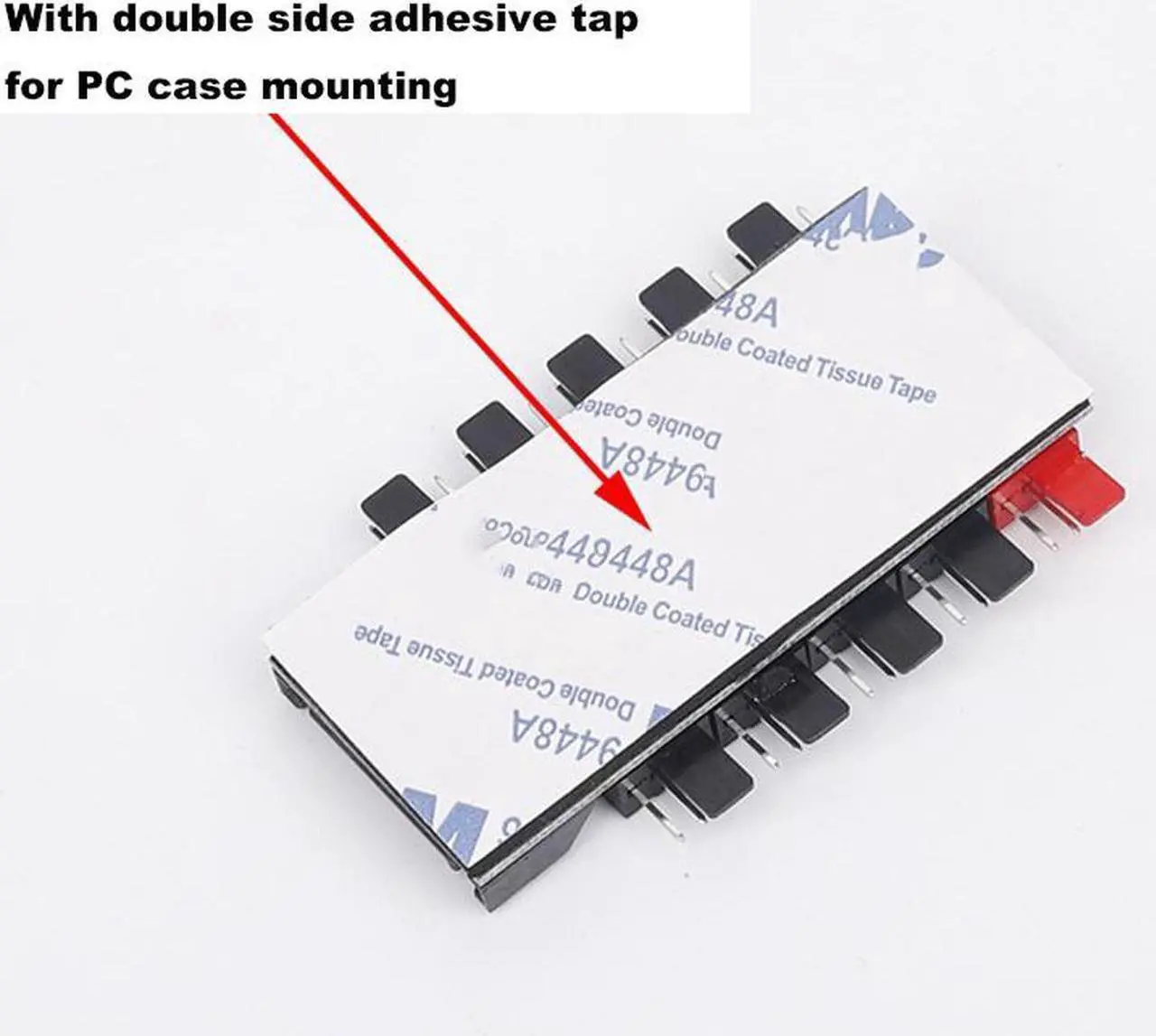Alt view image 5 of 6 - 10 Ports PWM 4pin CPU Cooler / Case / Chassis Cooling Fan Hub,10 Port 12V 4 Pin Fan PWM Fan Hub Controller,Power by Molex ,16 inches RPM Feedback Cable