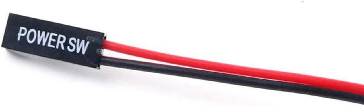 Alt view image 7 of 7 - 2 Pin SW PC Power Switch Cable, ATX Computer on/off Push Button Switch Wire for Case Connects to motherboard - 20", 2 Pack