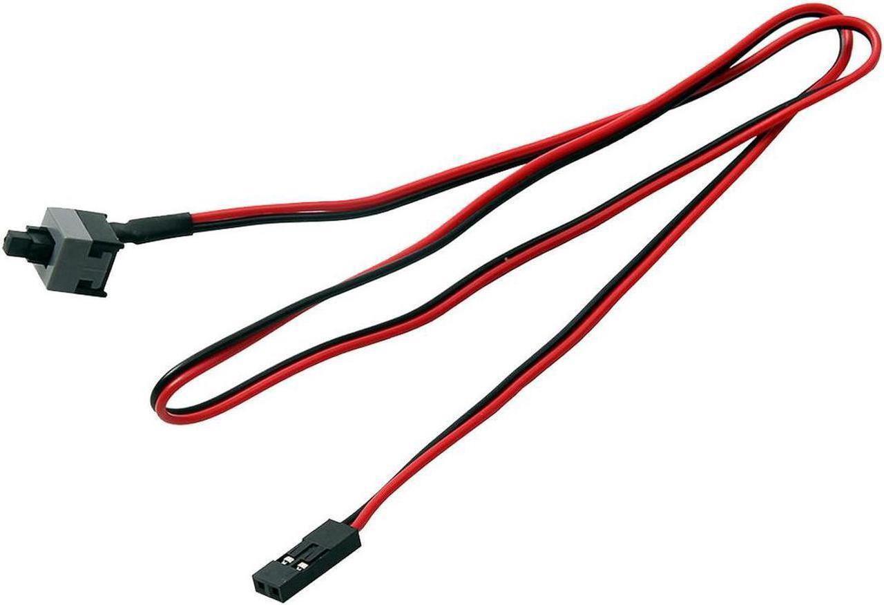 Alt view image 2 of 7 - 2 Pin SW PC Power Switch Cable, ATX Computer on/off Push Button Switch Wire for Case Connects to motherboard - 20", 2 Pack
