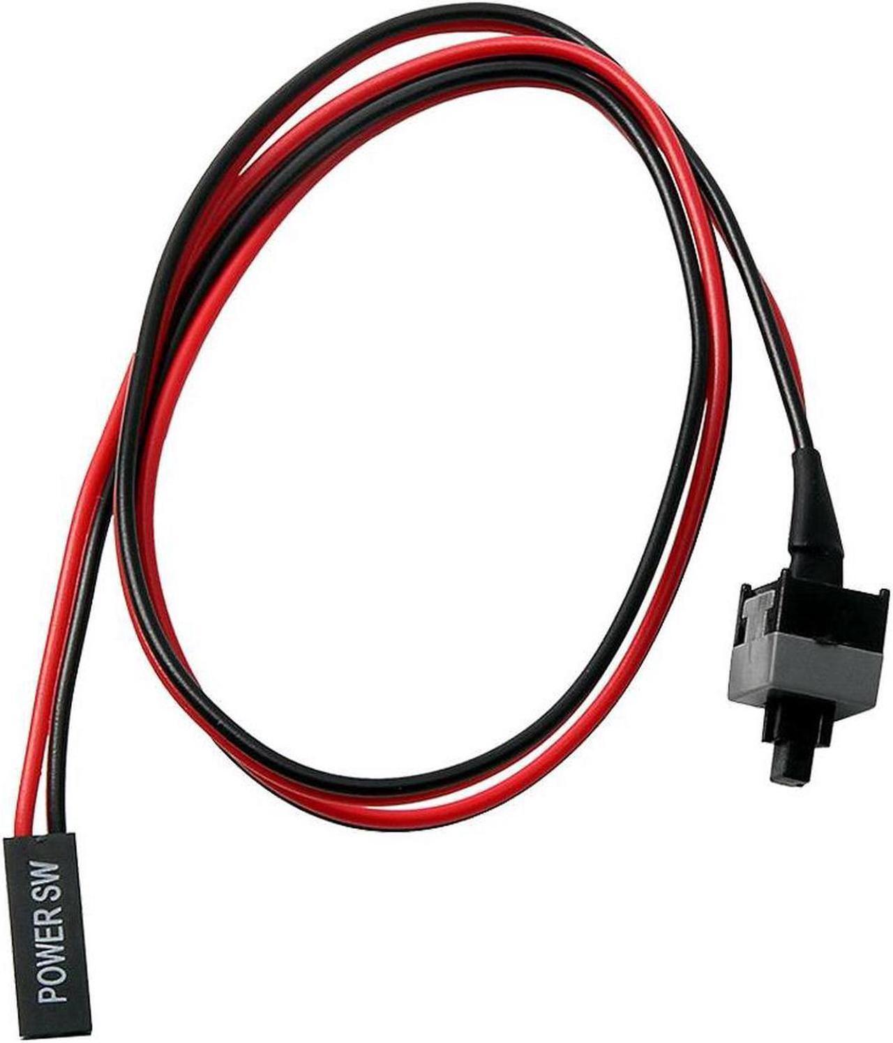 Alt view image 5 of 7 - 2 Pin SW PC Power Switch Cable, ATX Computer on/off Push Button Switch Wire for Case Connects to motherboard - 20", 2 Pack