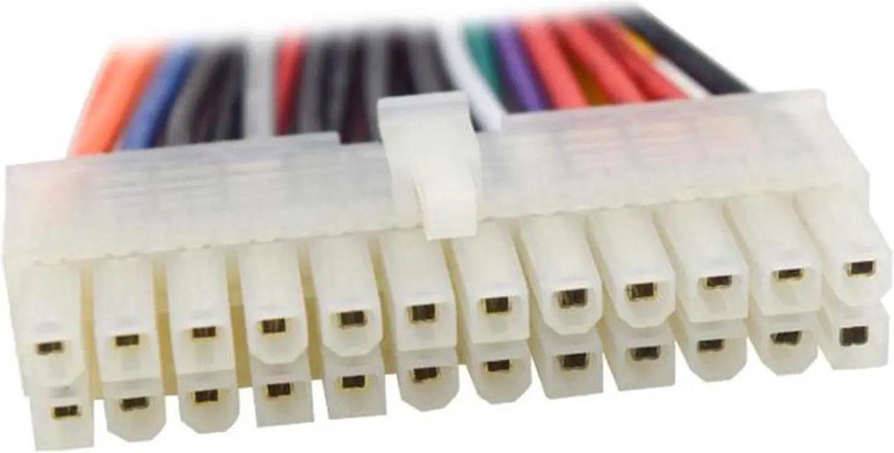 Alt view image 4 of 4 - ATX 20pin to 24 Pin Power Adpater Cable, PSU 20-pin to Motherboard 24-pin Power Converter Cord - 20 Pin Female to 24 Pin Male - 6 Inches
