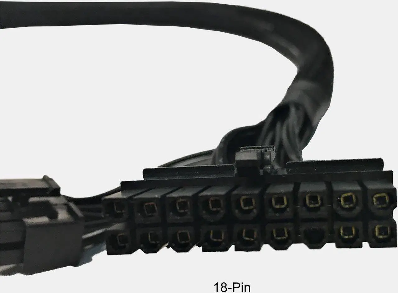 Alt view image 3 of 6 - (24-INCH) ATX 24(20+4)-Pin to 18-Pin + 10-Pin Extension Modular PSU for Seasonic M12II Evo Series 520, 620, 650, 750, 850