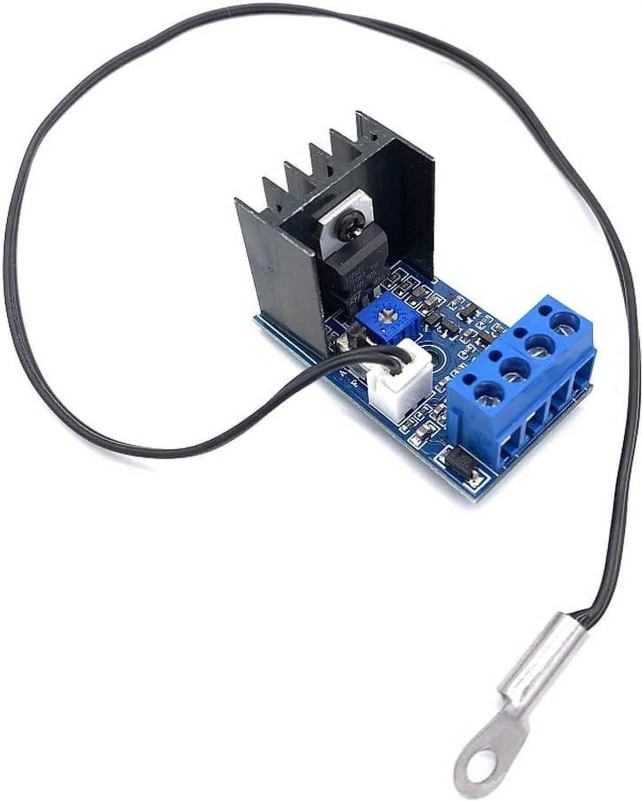 Alt view image 3 of 7 - DC 12V 1A Automatic PC CPU Fan Temperature Control Speed Controller Case Fan Speed Governor with Sensor for 2 3 4 Wire Fan