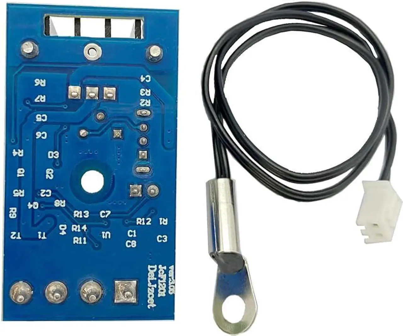 Alt view image 7 of 7 - DC 12V 1A Automatic PC CPU Fan Temperature Control Speed Controller Case Fan Speed Governor with Sensor for 2 3 4 Wire Fan