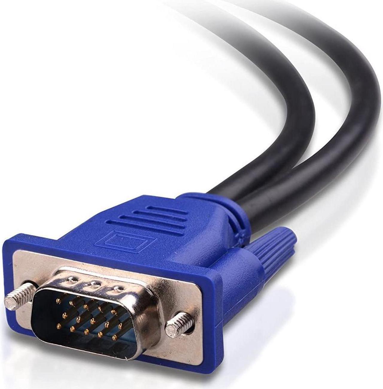 Alt view image 6 of 7 - VGA Monitor Y-Splitter Cable,VGA 1 Male to Dual 2 VGA Female Adapter Converter Video Cable for Screen Duplication - 1 Foot