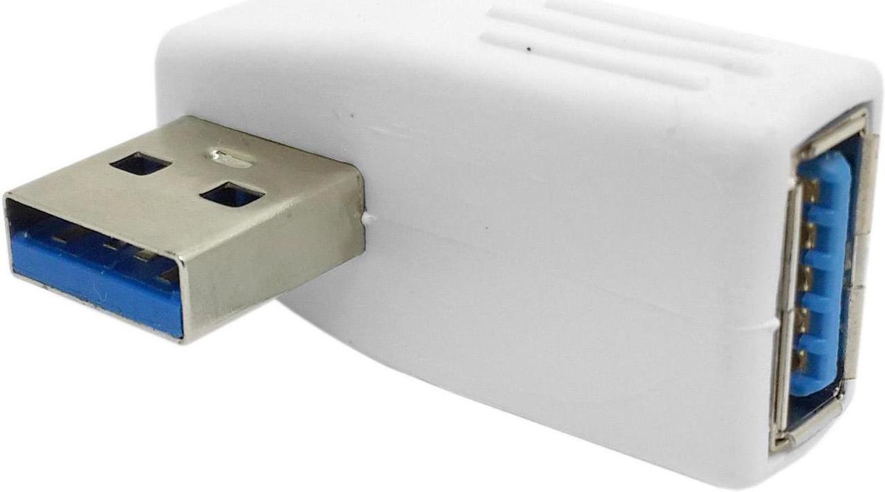 Main image of Vertical Left Angled 90 Degree USB 3.0 Adapter A Male to Female Extension