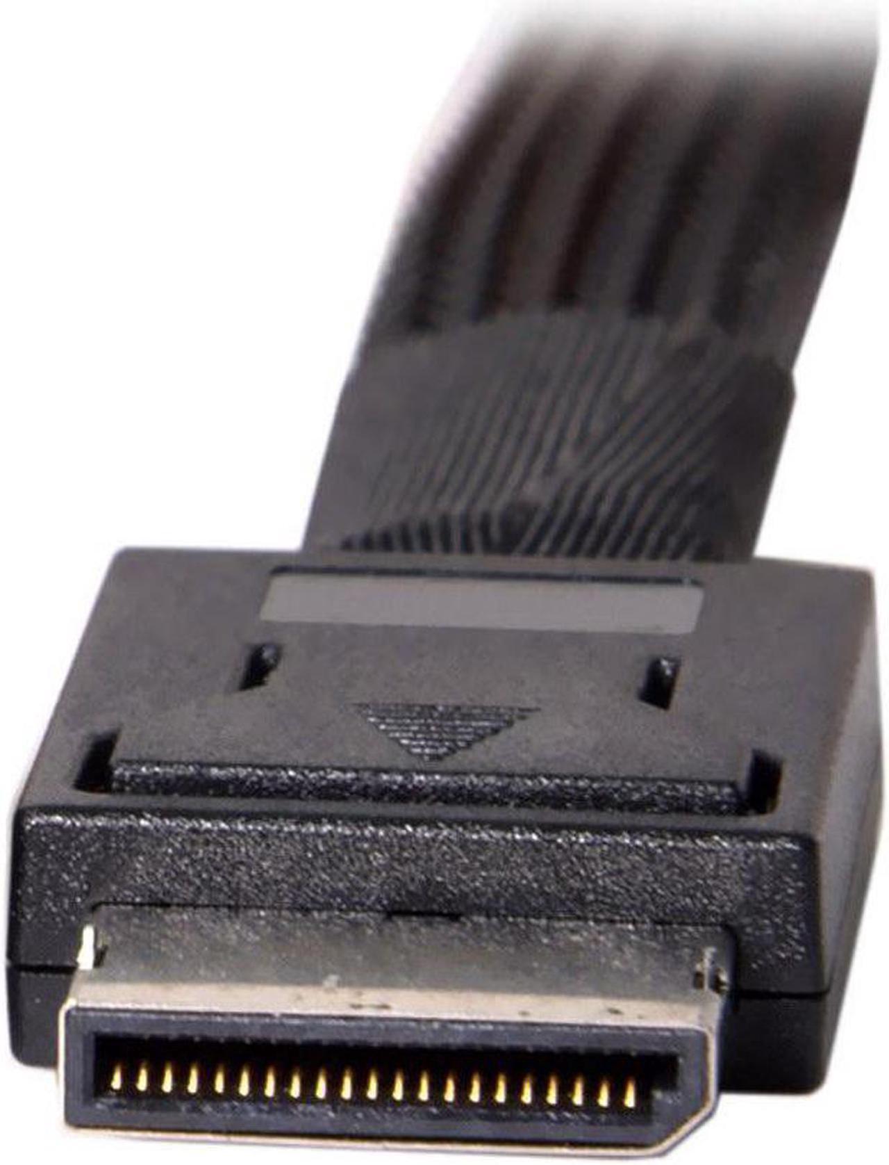 Alt view image 3 of 3 - Oculink SFF-8611 Male to U.2 U.3 SFF-8639 Female NVME PCIe PCI-Express SSD Cable with SATA Power for Mainboard SSD 50cm