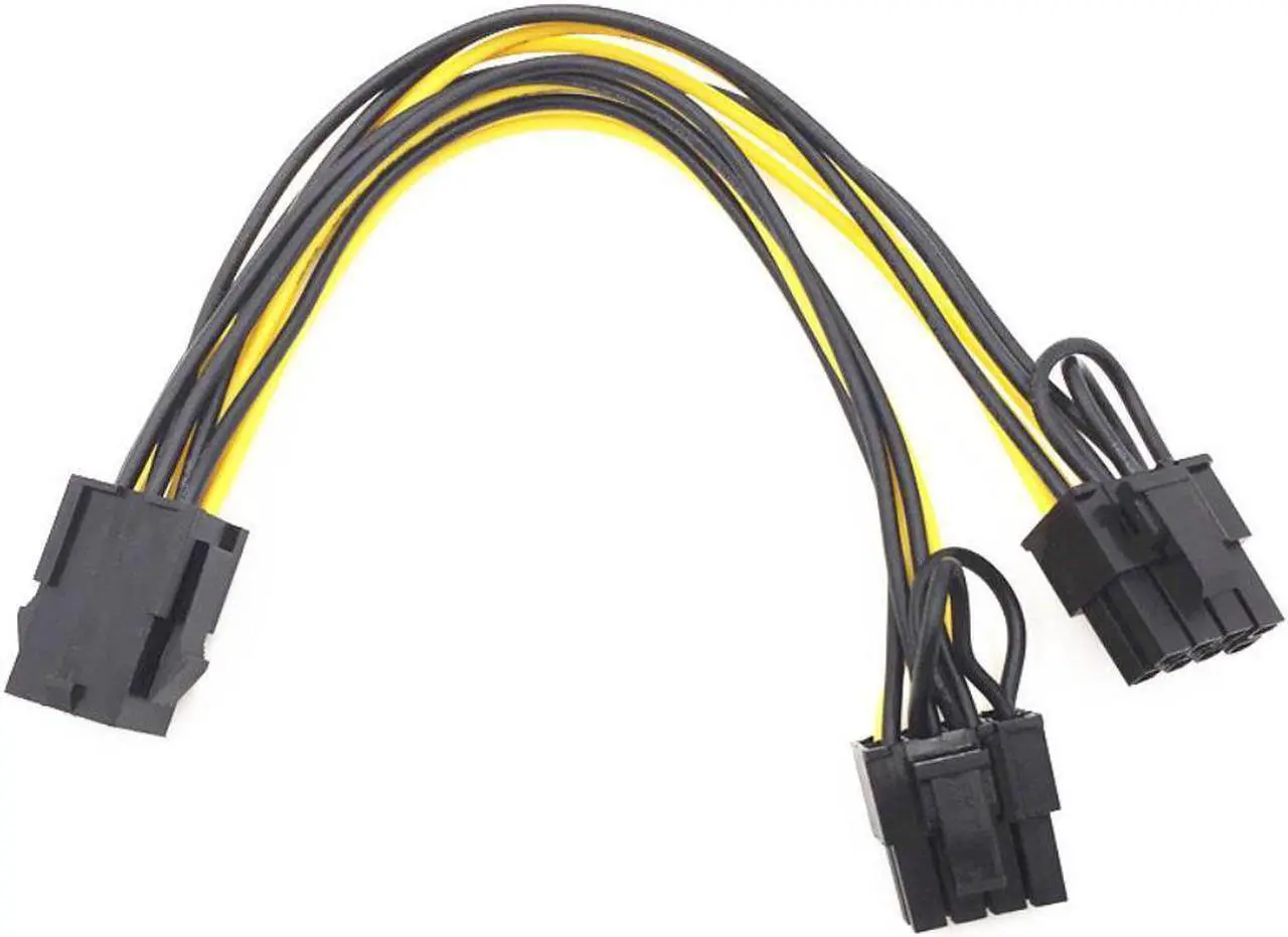 Alt view image 3 of 3 - 5PCS PCI-E 6-pin To Dual 6+2-pin (6-pin/8-pin) Power Splitter Cable Graphics Card PCIE PCI Express 6Pin To Dual 8Pin Power Cable