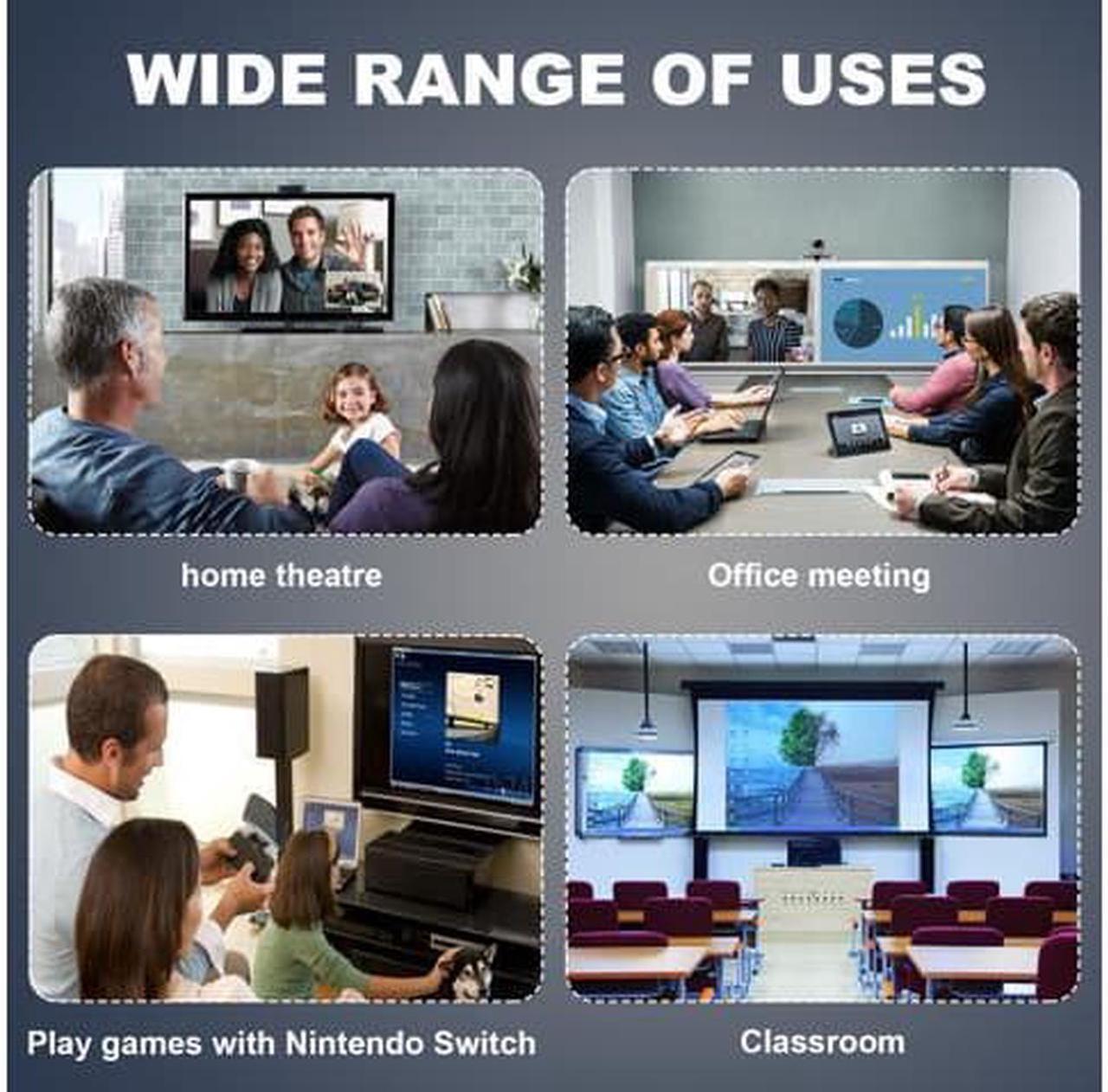 Alt view image 4 of 7 - USB-C USB3.1 to HDMI 2.1 8K Cable 7680x4320 8K@30Hz 4K@120Hz UHD HDR High Speed 48Gbps Thunderbolt 3 Compatible for HDTVs Projectors and Monitors 1.8m