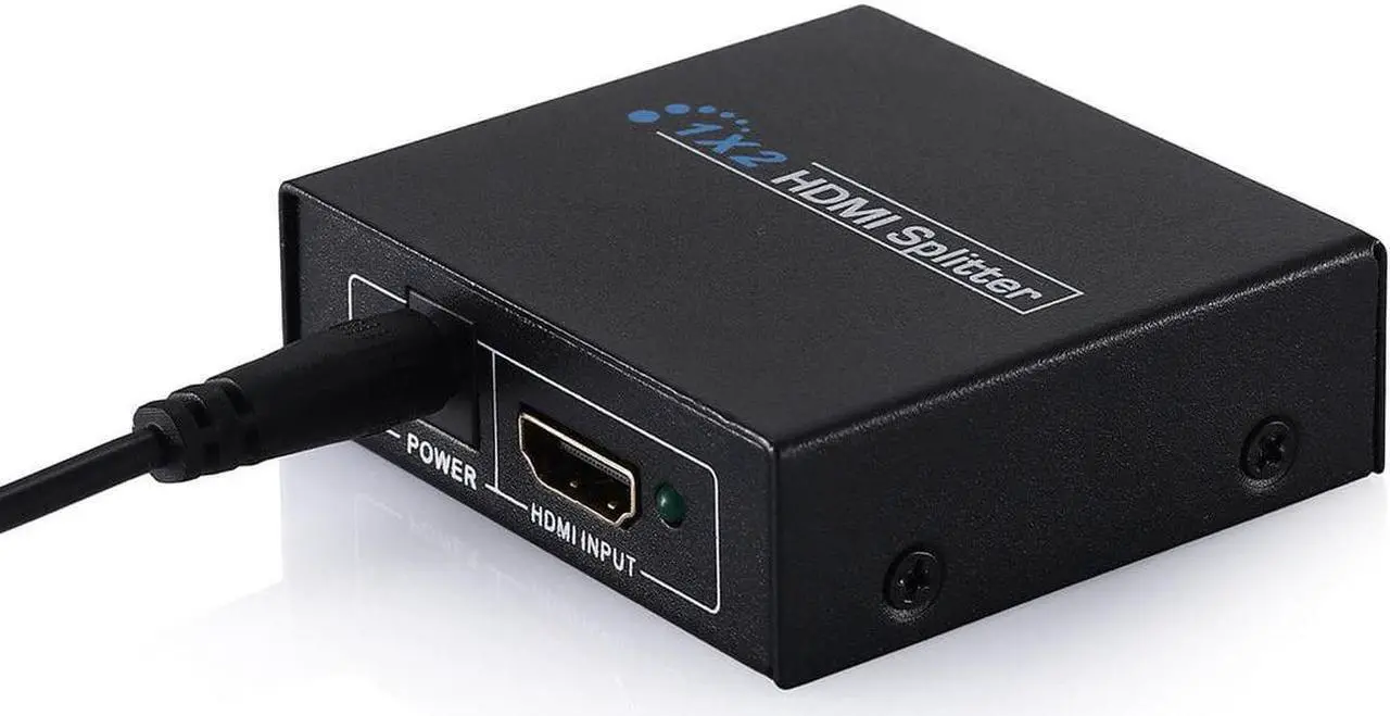 Alt view image 6 of 6 - Full HD HDMI Splitter 1x2 Repeater Amplifier 3D 1080p 4K Switch Box 1 in 2 out
