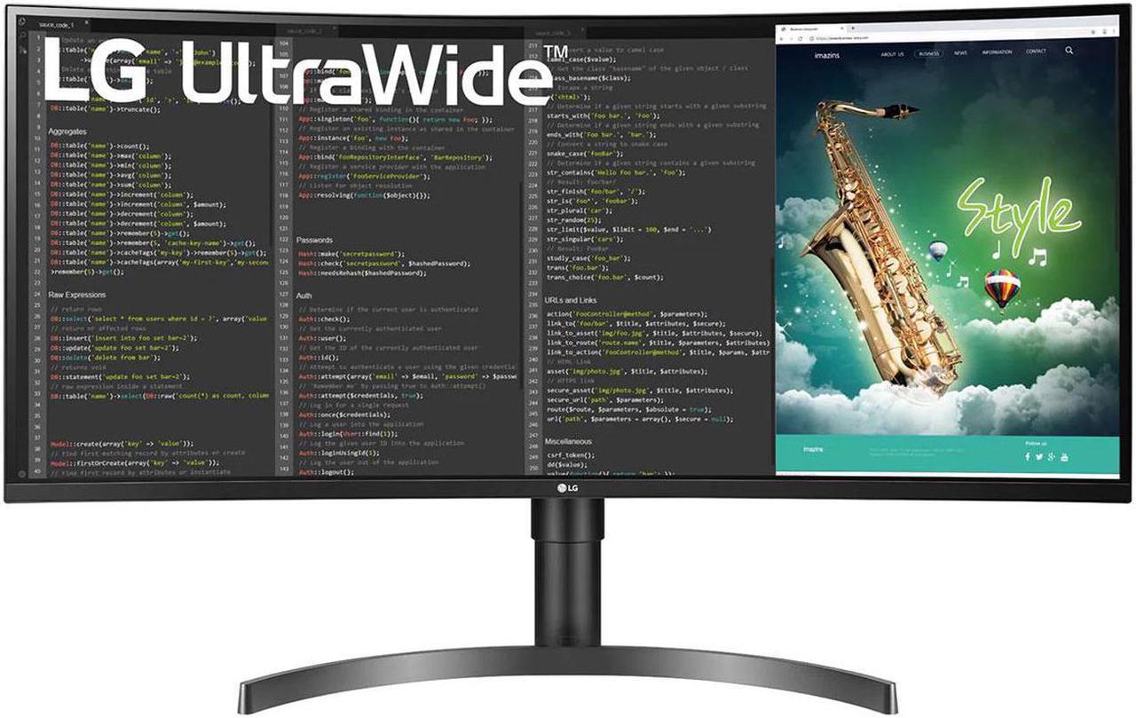 Main image of LG 35WN65C-B 35'' Curved UltraWide QHD HDR Monitor with FreeSync