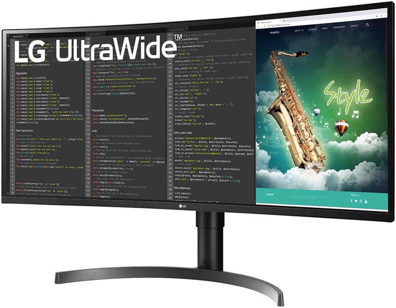 Alt view image 2 of 8 - LG 35WN65C-B 35'' Curved UltraWide QHD HDR Monitor with FreeSync