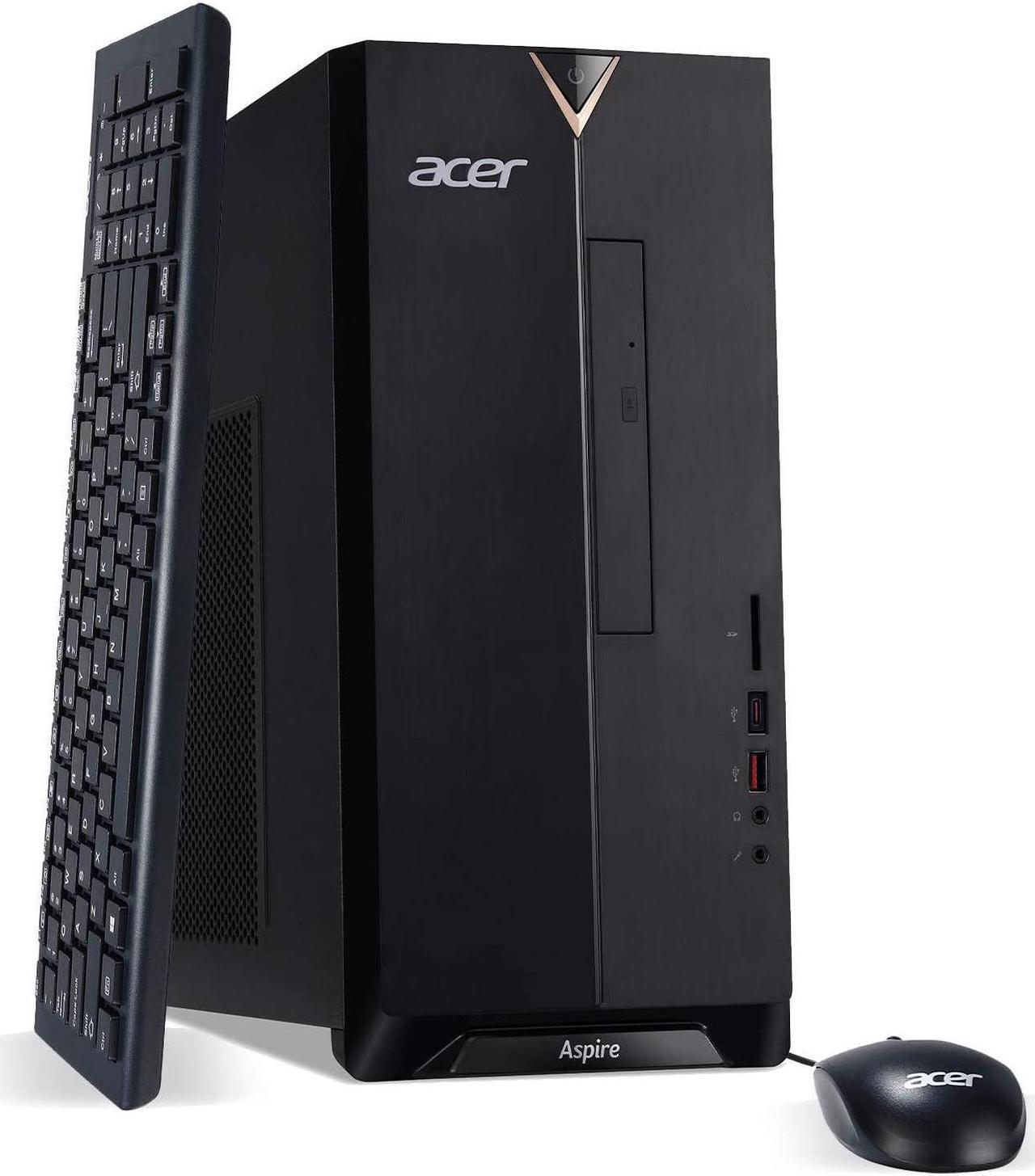 Main image of Acer Aspire TC-885-UA92 Desktop, 9th Gen Intel Core i5-9400, 12GB DDR4, 512GB SSD, 8X DVD, 802.11AC Wifi, USB 3.1 Type C, Windows 10 Home, Black