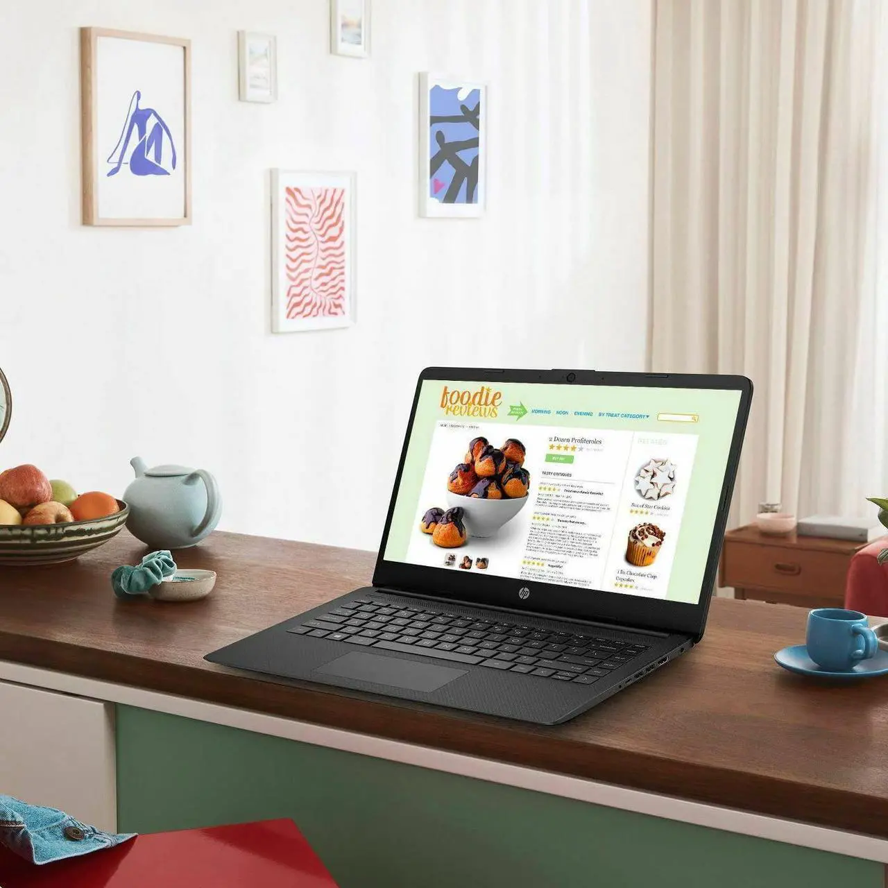 Alt view image 6 of 7 - 2021 Newest HP Laptop 14-inch HD Display, AMD Athlon Gold 3150U, 4GB RAM, 128GB SSD, Thin & Portable, Webcam, HDMI, Wi-Fi, Bluetooth, Windows 10 S Mode 1 Year of Office 365