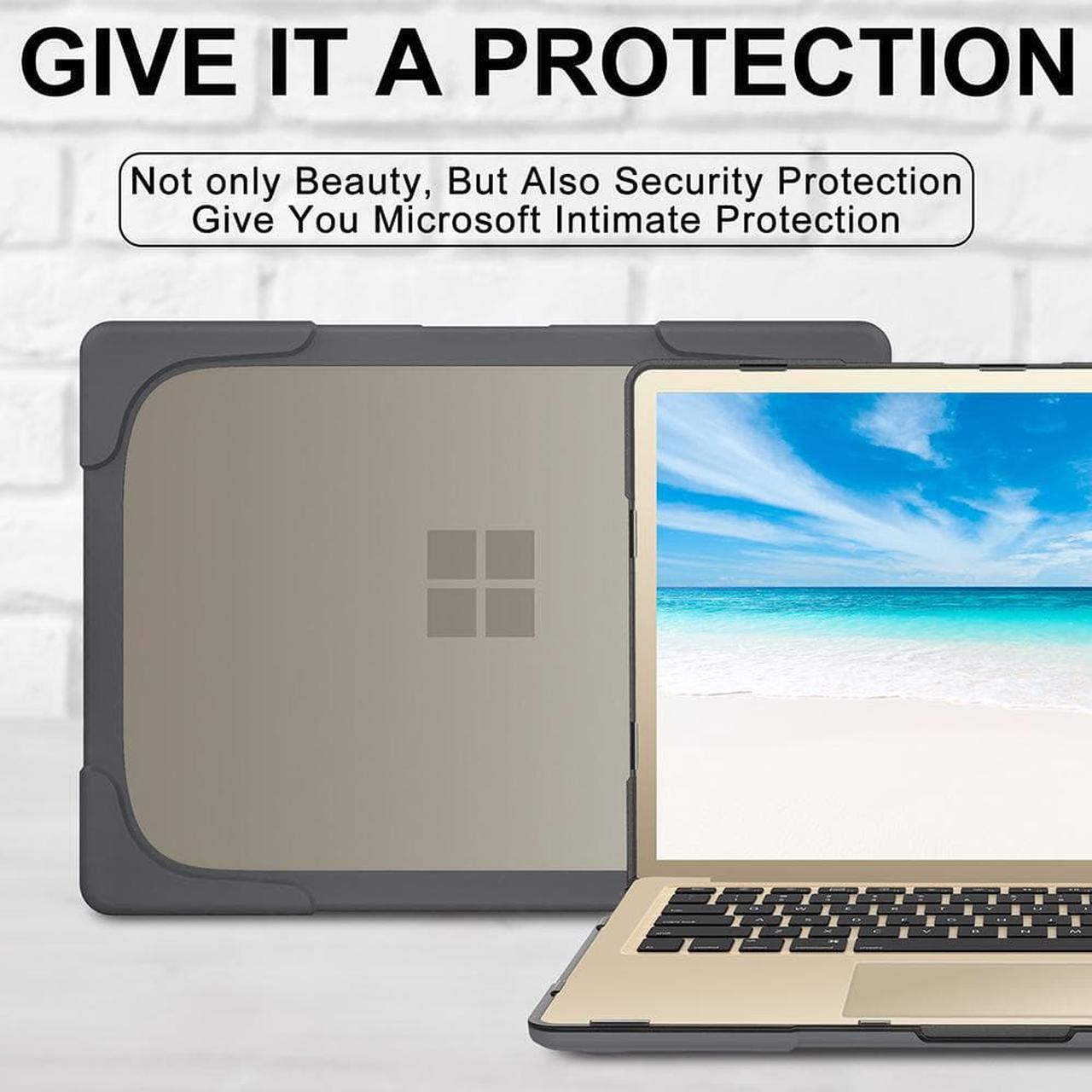 Alt view image 4 of 7 - Laptop Case for Microsoft Surface Laptop 3 15 inch TPU and PC Cover Hard Duty Rugged Protective Shockproof Drop Resistant Shell with Kickstand