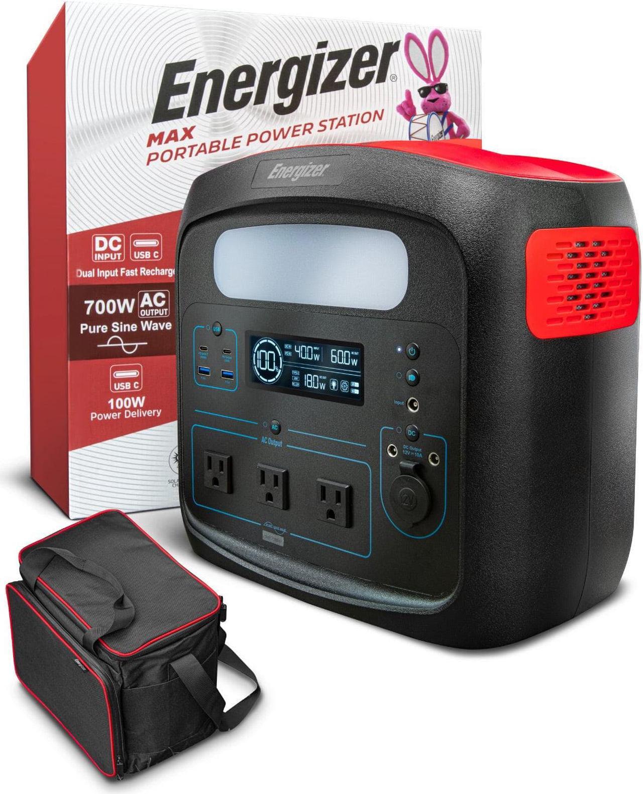 Main image of Energizer 960W MAX Portable Power Station, LiFePO4 (LFP), Solar Generator, 110V/700W Pure Sine Wave AC Outlet, USB-C PD 100W, w/ Case, LED, Outdoor, Home Emergency, Power Outage, RV, Camping, CPAP