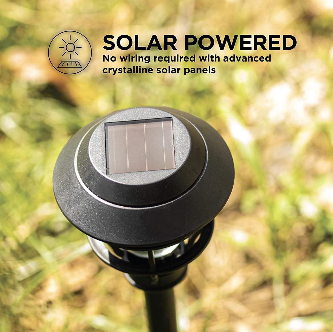 Alt view image 13 of 18 - Home Zone Security Solar Path Lights - Outdoor Decorative Pathway Light and Spotlight Variety Pack, 8-Pack