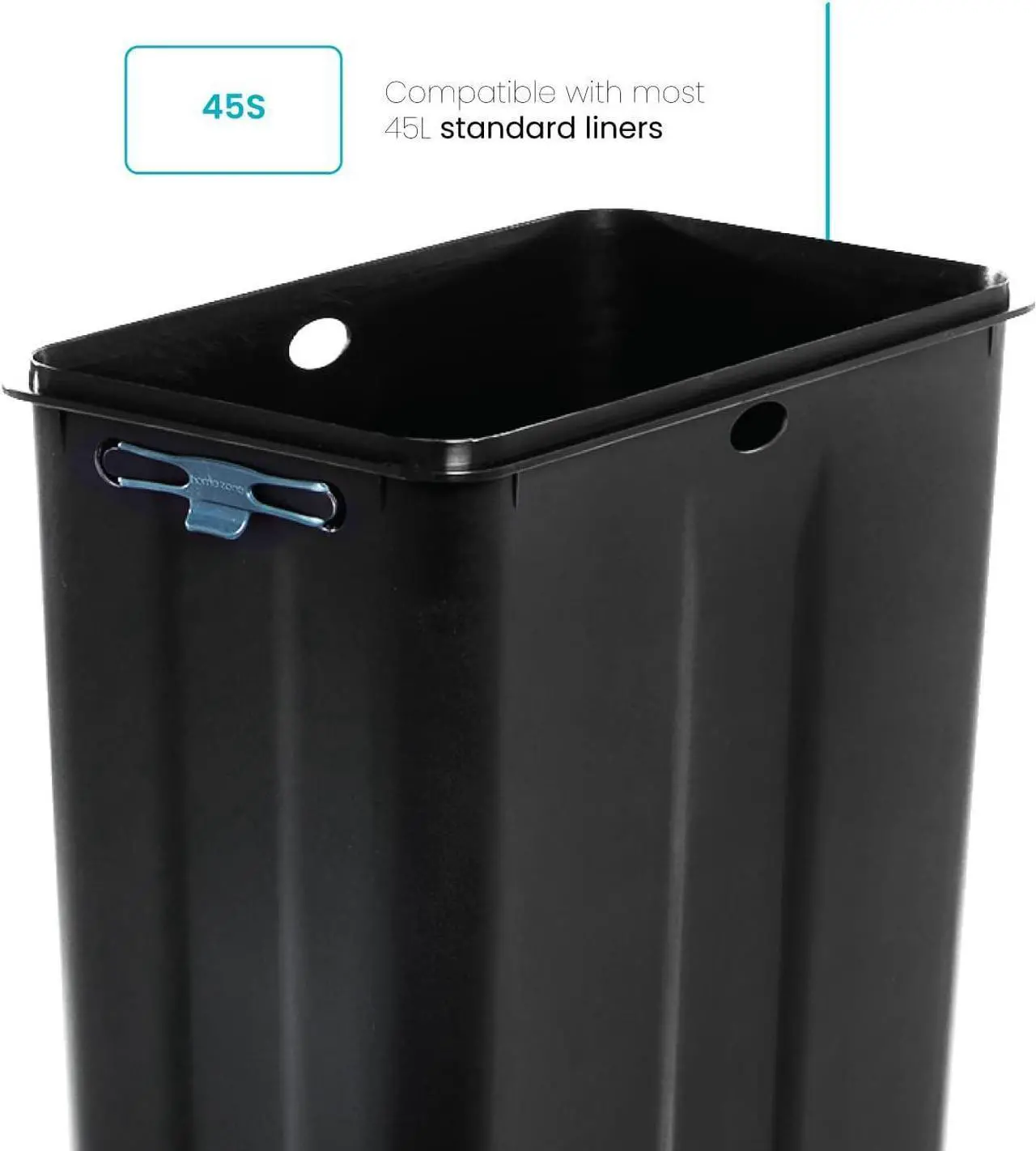 Alt view image 7 of 7 - Home Zone Living 12 -13 Gallon Kitchen Trash Bags with Drawstring Handles, Heavy Duty Custom Fit Design for Standard 45 to 50 Liter Kitchen Trash Cans, Code 45S, 60 Count