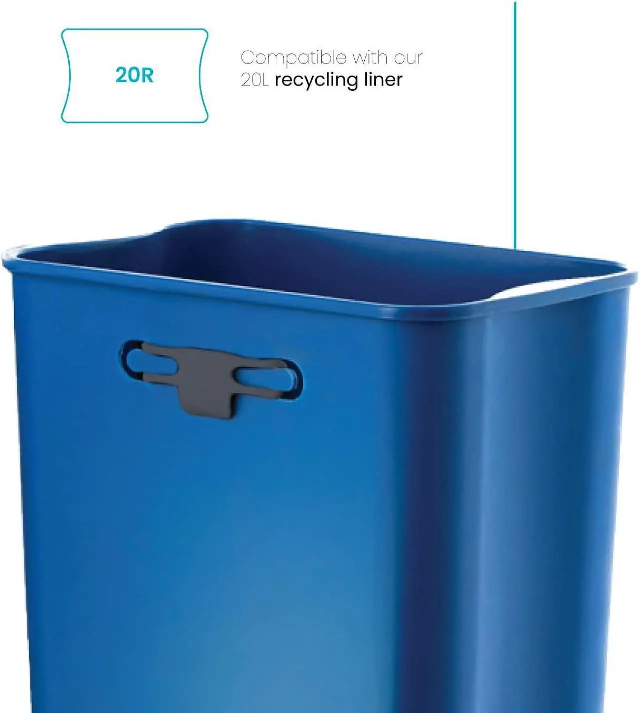 Alt view image 5 of 7 - Home Zone Living 5.3 Gallon Kitchen Trash Bags with Drawstring Handles, Heavy Duty Custom Fit Design for 20 Liter Dual Recycling Liners, Code 20R, 60 Count