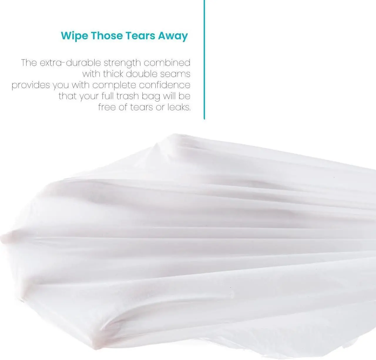 Alt view image 3 of 7 - Home Zone Living 5.3 Gallon Kitchen Trash Bags with Drawstring Handles, Heavy Duty Custom Fit Design for 20 Liter Dual Recycling Liners, Code 20R, 60 Count