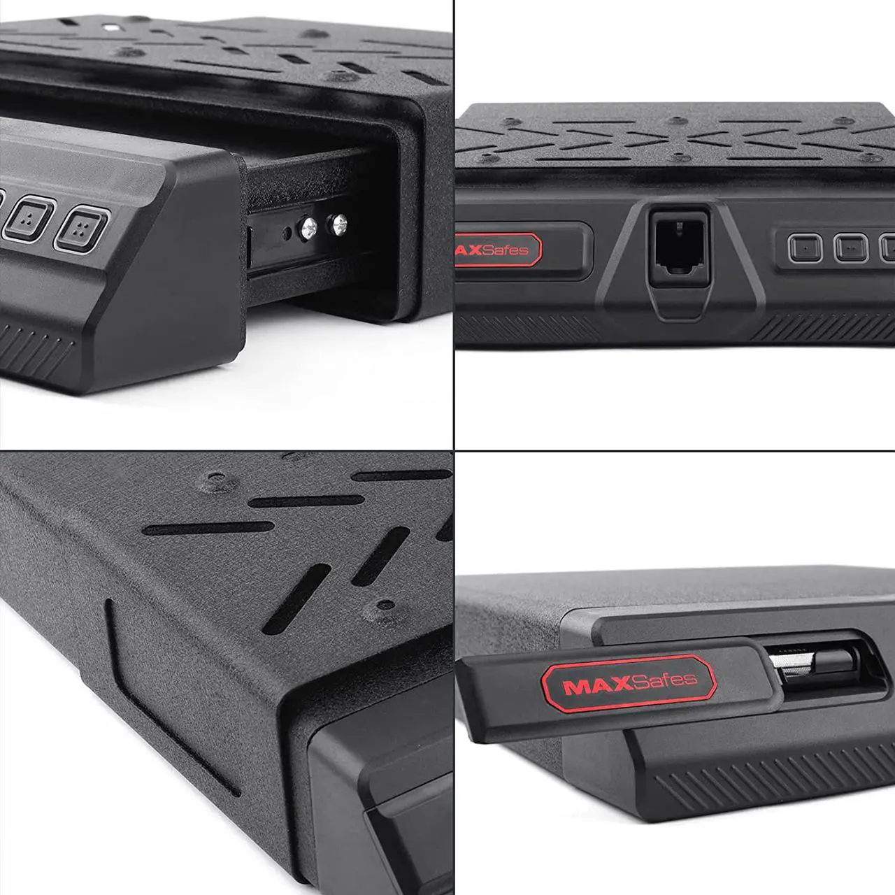 Alt view image 5 of 7 - MAXSafes Under Desk Drawer Gun Safe with Super Biometric Finger Vein Recognition Lock, Quick-Access and Slide-Away Handgun Safe, 2 Pistols Safe Box, CA DOJ Approved