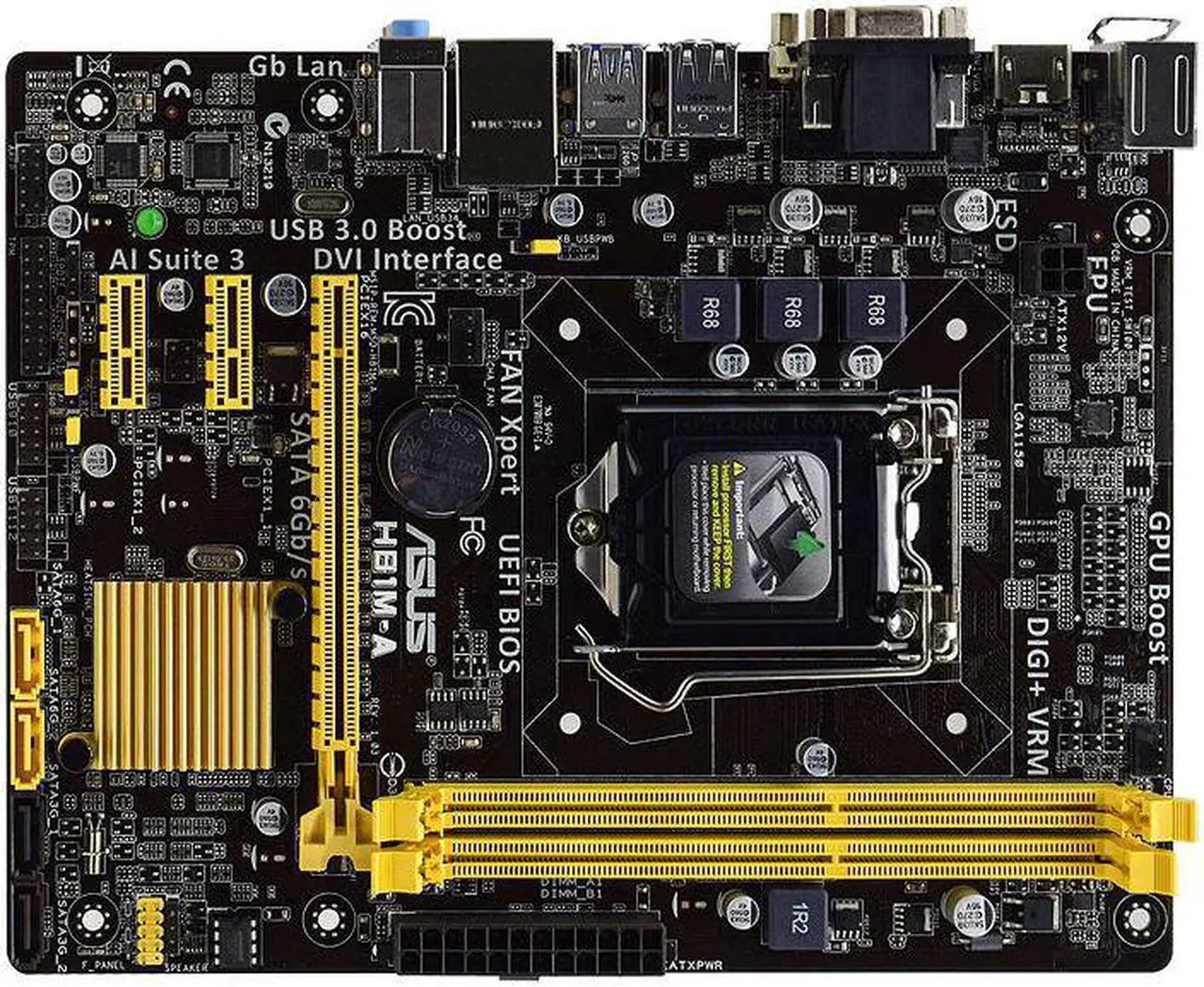 Alt view image 2 of 5 - ASUS H81M-A LGA 1150 Intel H81 Desktop PC Motherboard DDR3 16G Kit Xeon E3-1245 V3 i5-4690K Cpus HDMI SUB3.0 Micro-ATX UEFI BIOS