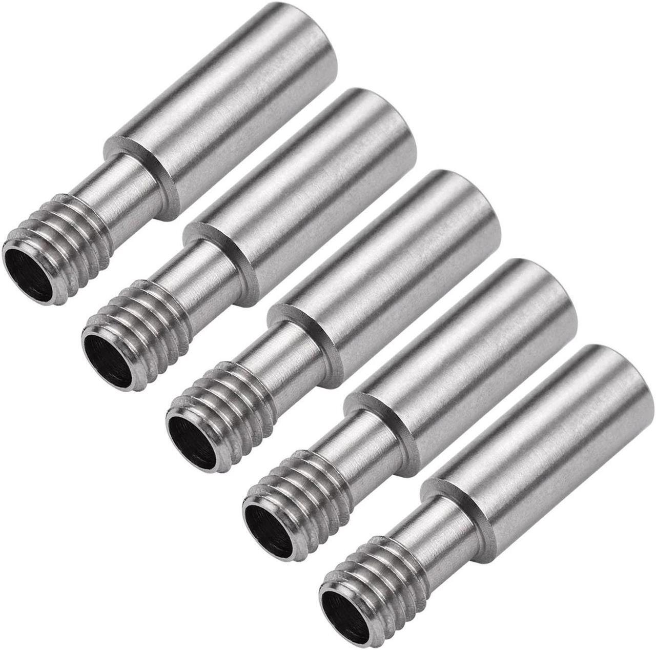 Main image of CREALITY Parts 5pcs Metal Heatbreak Throat MK8 Extruder Tube M6 Screw 27mm Length For CR-10/Ender Series 3D Printer Hotend