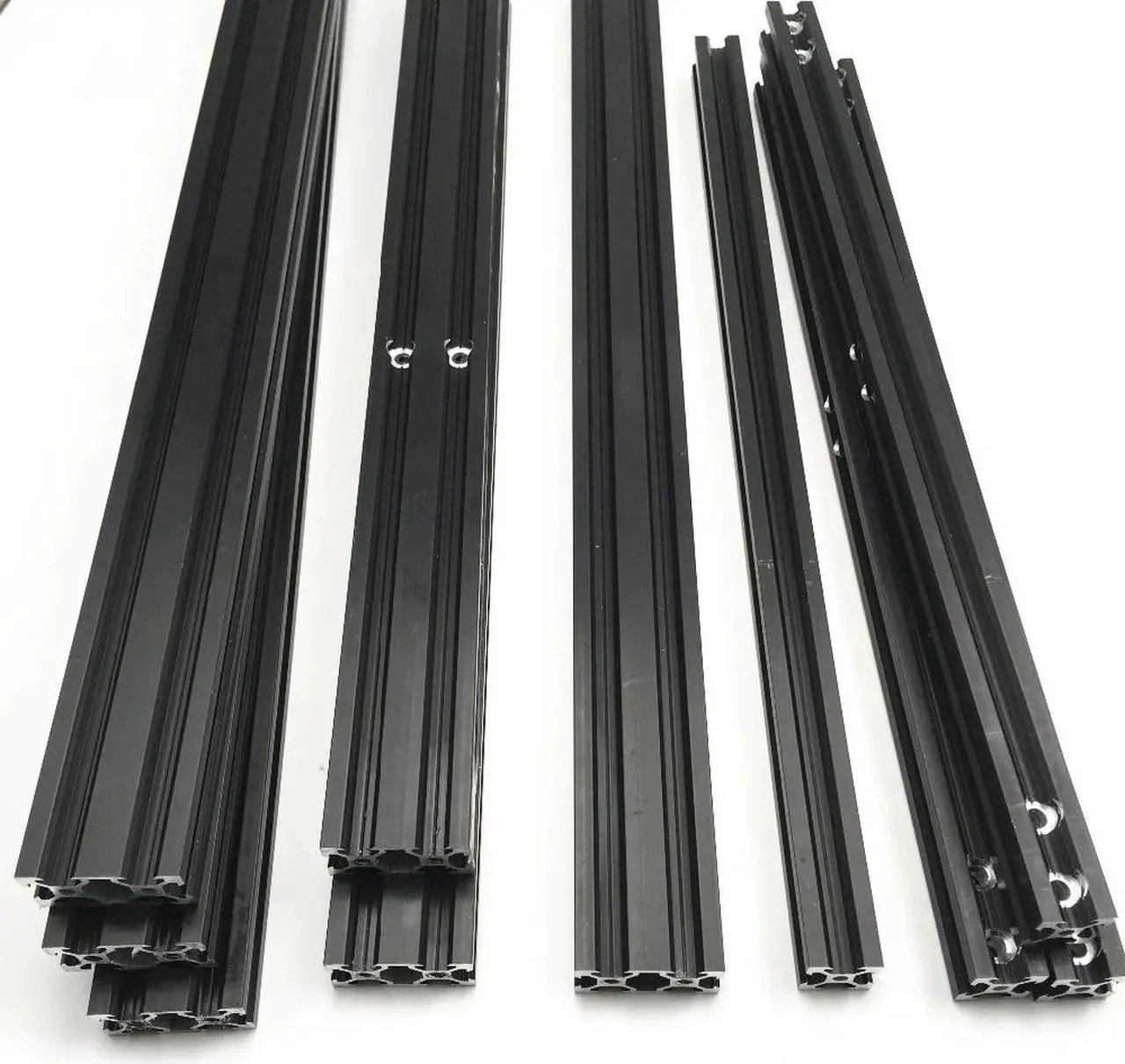 Alt view image 2 of 6 - Funssor Creality CR-10/Tornado 3D printer 300mm V-slot aluminum extrusion frame kit black anodized  V-slot mechanical frame set