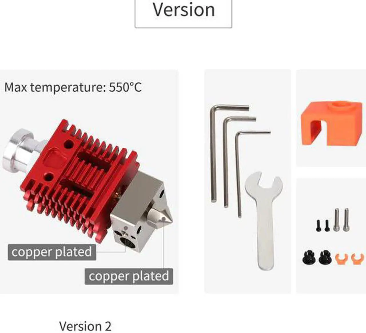 Main image of Red Lizard Q1 Hotend Radiator Ultra Precision 3D Printer Parts Compatible V6 Hotend CR10 Ender 3 Hotend Extruder Kit