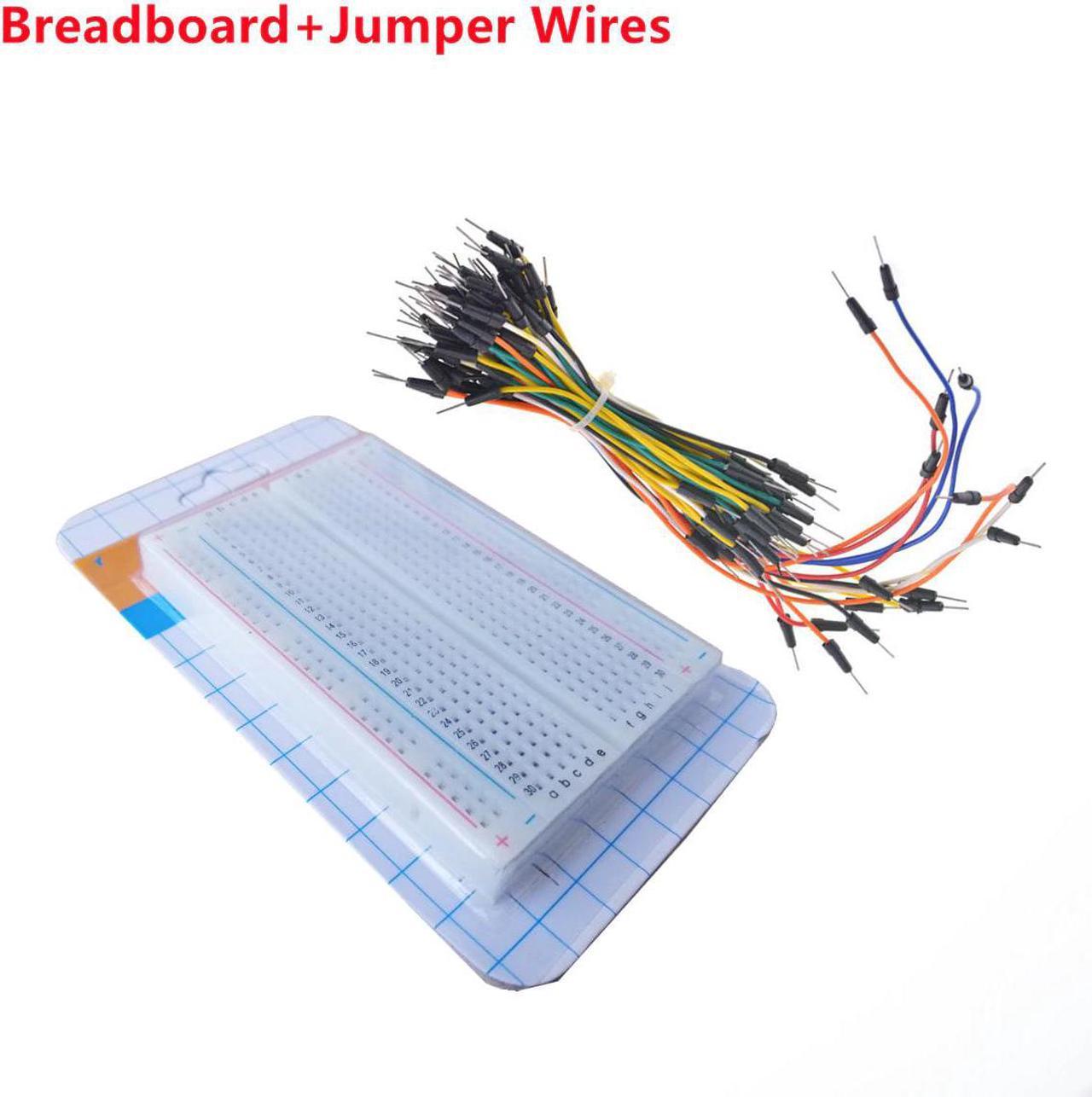 Breadboard Jumper Wires Test Bread Board Protoboard 400 Point Solderless PCB Mini Universal Plate for arduino Kit Raspberry Pi