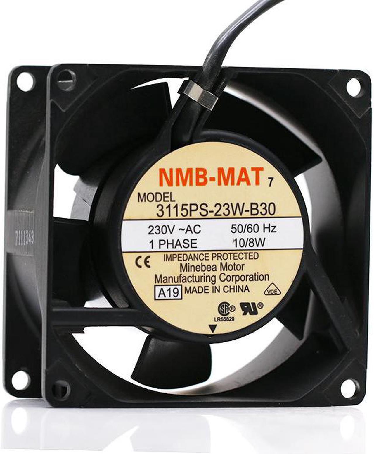 NMB-MAT 80mm 8cm AC Fan 3115PS-23W-B30 8038 230V High Temperature Resistant Aluminum Frame Cabinets Cooling Fan