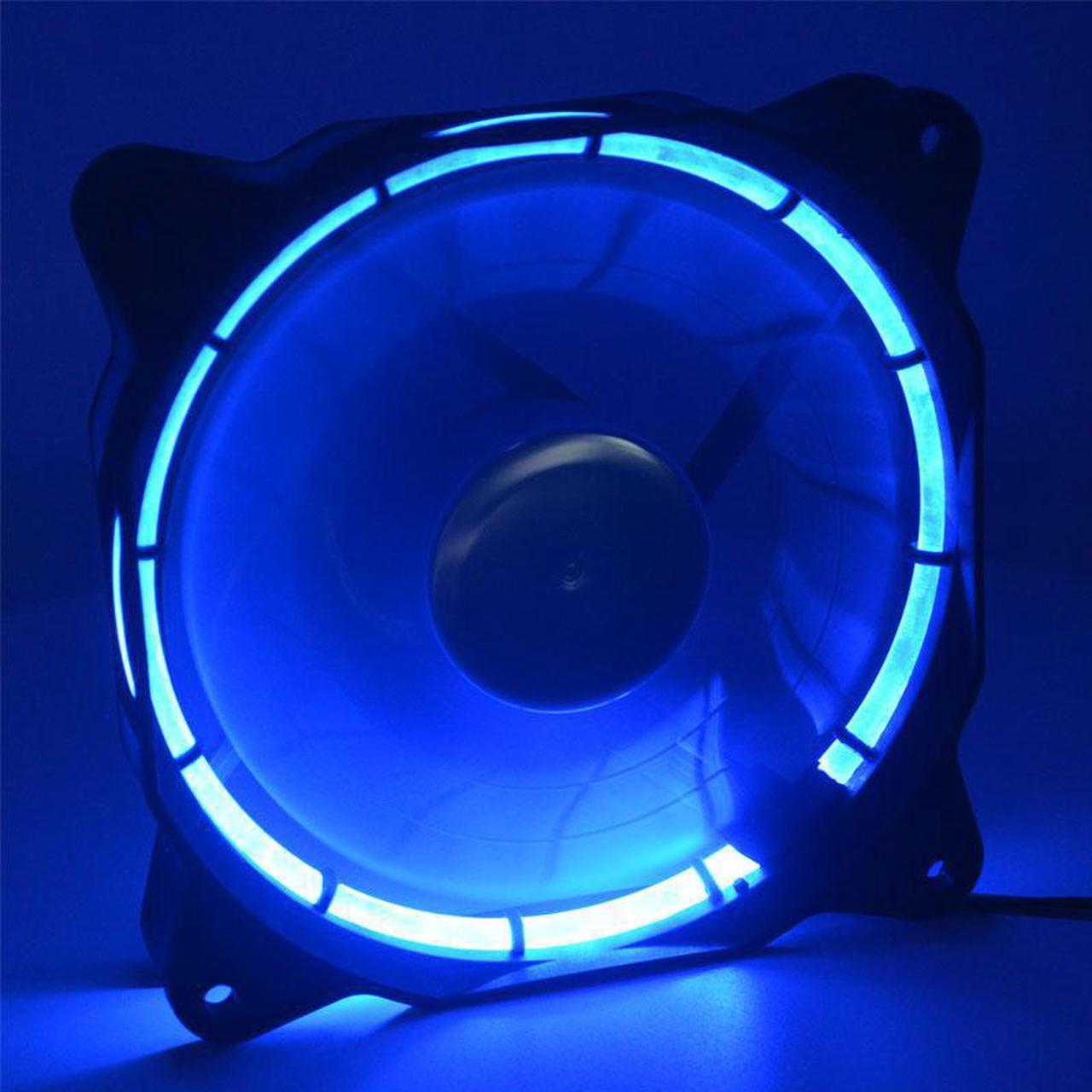 120mm cpu cooler 1pcs Blue LED fan 120X120X25mm DC 12V 0.14A 900RPM Silent quiet solar eclipse chassis cooling fan