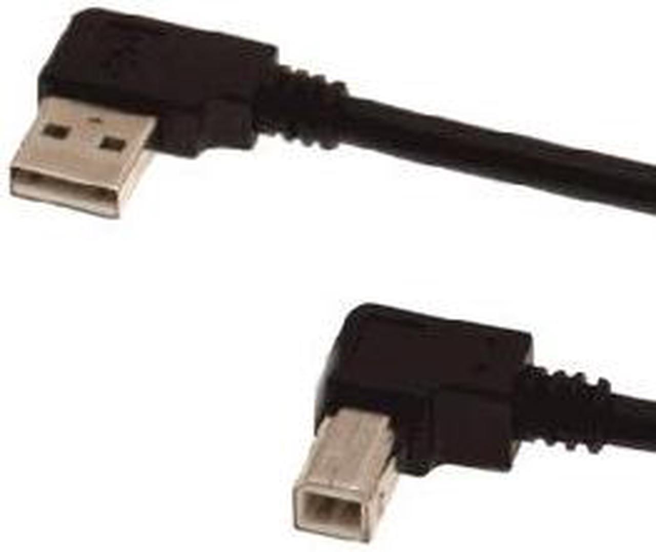 CYDZ Left Angled USB 2.0 A Male to B Male Right Angled 90 Degree Printer Cable 100cm