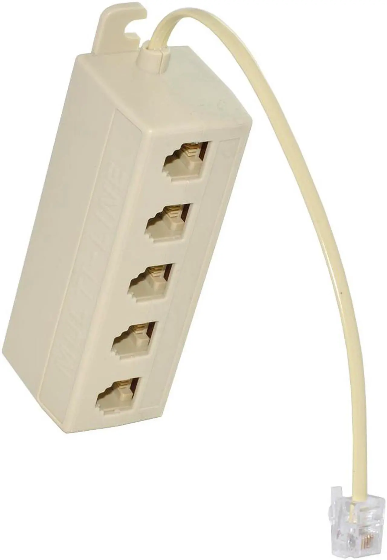 Main image of CYDZ 5 Way Outlet 6P4C RJ12 RJ11 6P4C to 6P4C 4 Way Telephone Line Modular Splitter Adapter