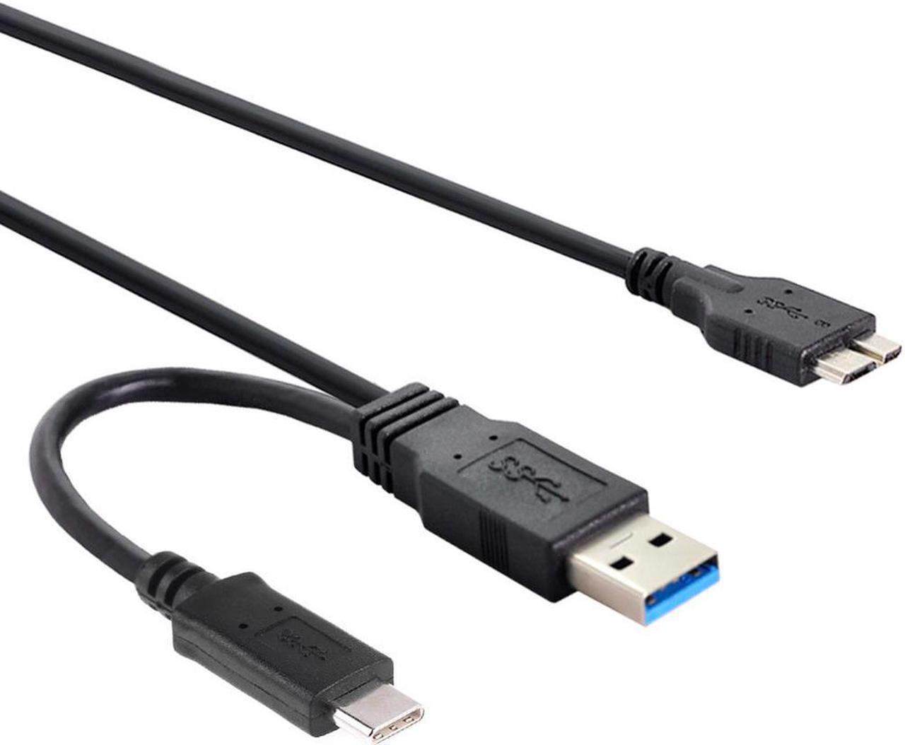 NGFF USB 3.0 Target Data Combo USB-C USB 3.1 Type-C & USB3.0 Type-A Host to Micro  Cable for Disk