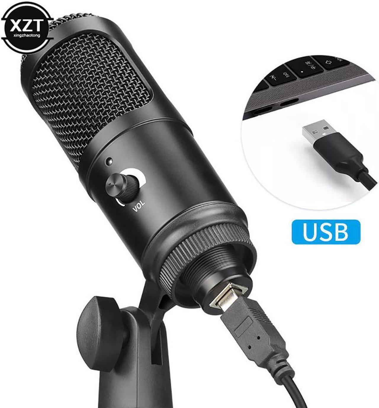 Alt view image 3 of 3 - Metal USB Condenser Recording Microphone for Laptop Windows Studio Recording Mic Vocals Voice Over for YouTube Gaming
