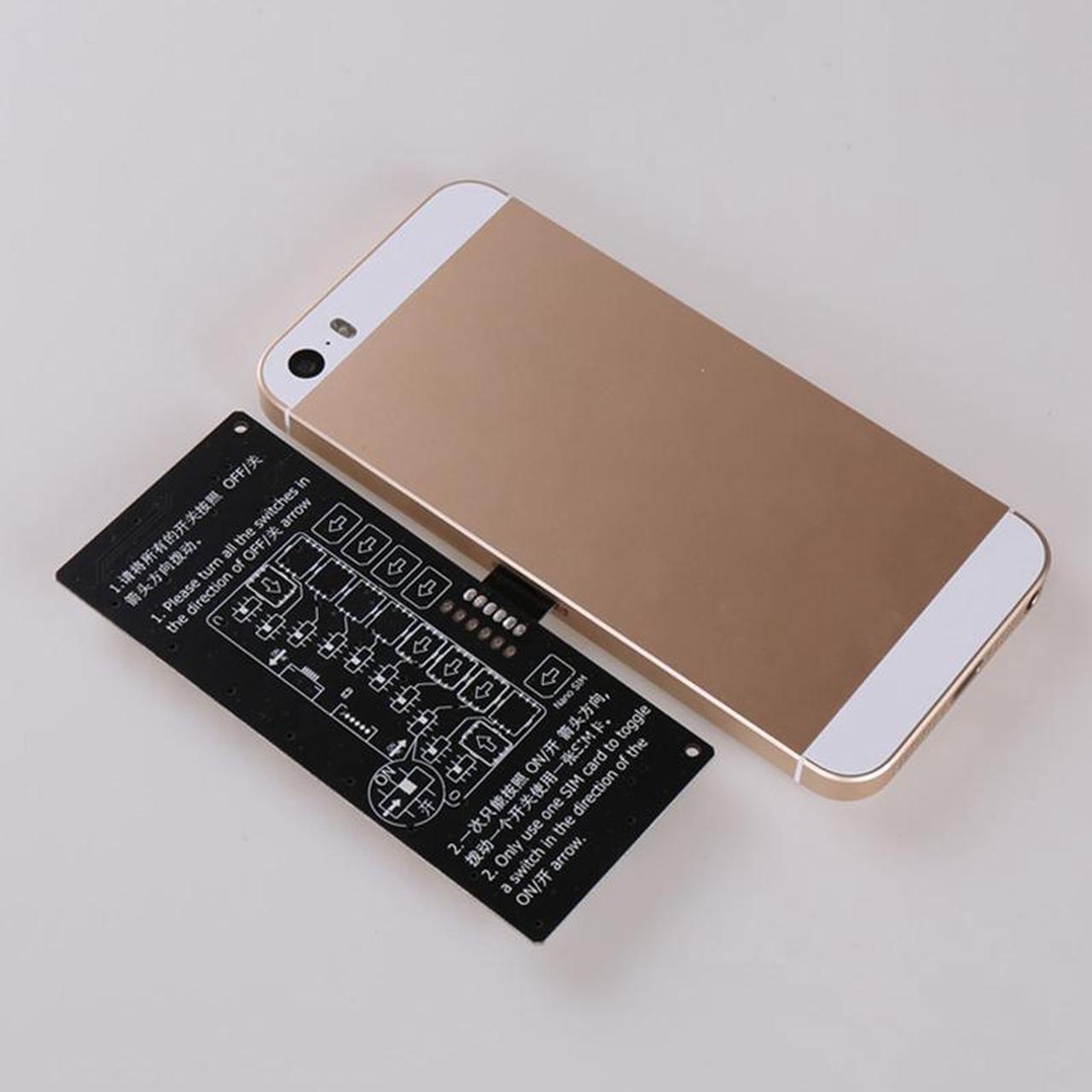 Alt view image 2 of 5 - 10-Slot SIM Card Adapter Multi-SIM Card Reader Mini SIM Nano with Independent Control Switch for iPhone5/6/7/8/X