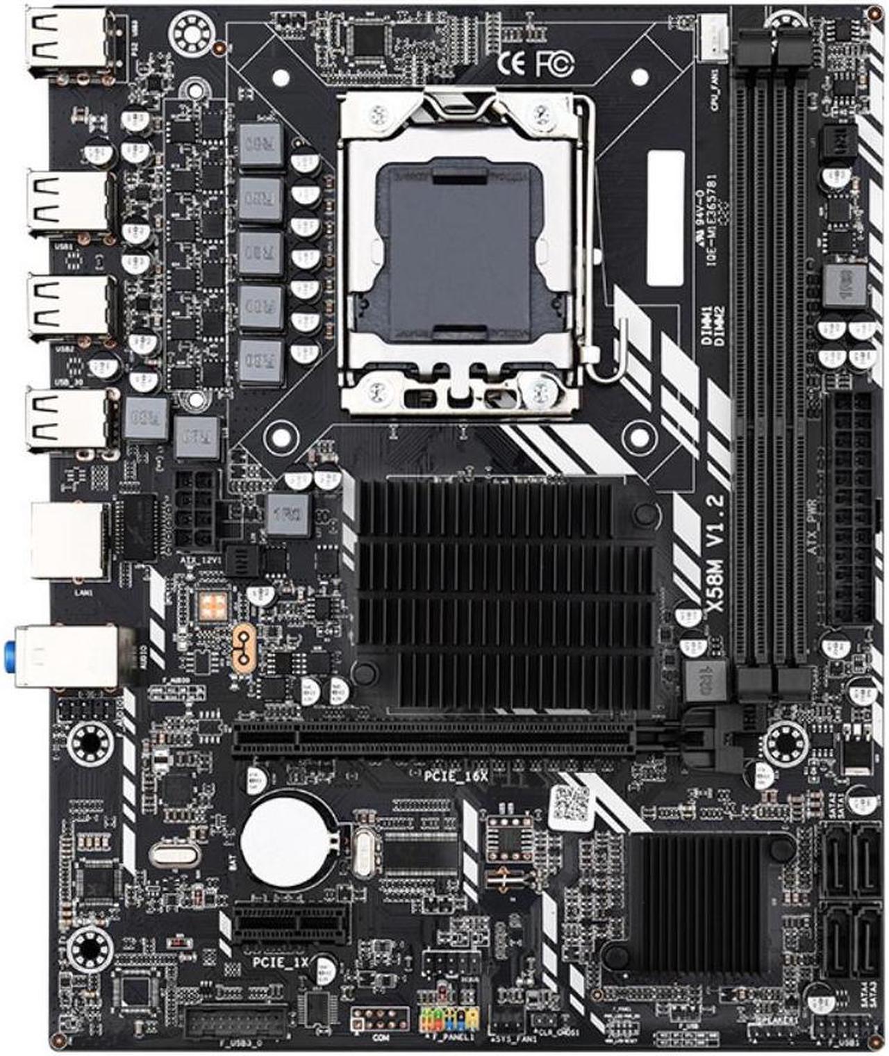 X58 Dual-Channel Motherboard L5520 X58DUAL V1.0 DDR3X4 1066 Memory M.2 NVME PCIE X16 Desktop Computer Game Motherboard