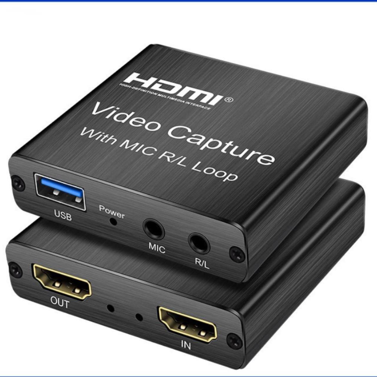 4K HDMI-compatible Capture Card 1080p Game Capture Card USB 2.0 Recorder Box Device for Live Streaming Video Recording