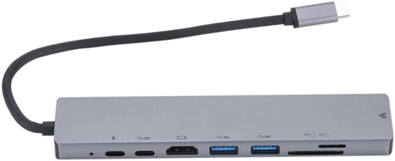 8 In 1 Type C Hub To HDMI-compatible USB 3.0 Ports USB 2.0 Port SD TF Card Reader Power for MacBook Pro 3.1 Splitter RJ45