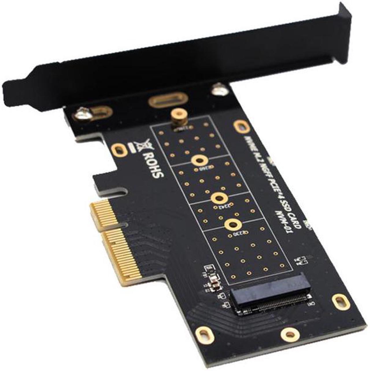 M.2 NVME SSD to PCIe x4 Card Converter 2230 2242 2260 2280 NVM Express PCI-e Adapter x4 x8 x16 Slot w/PCI Cover Mounting Bracket