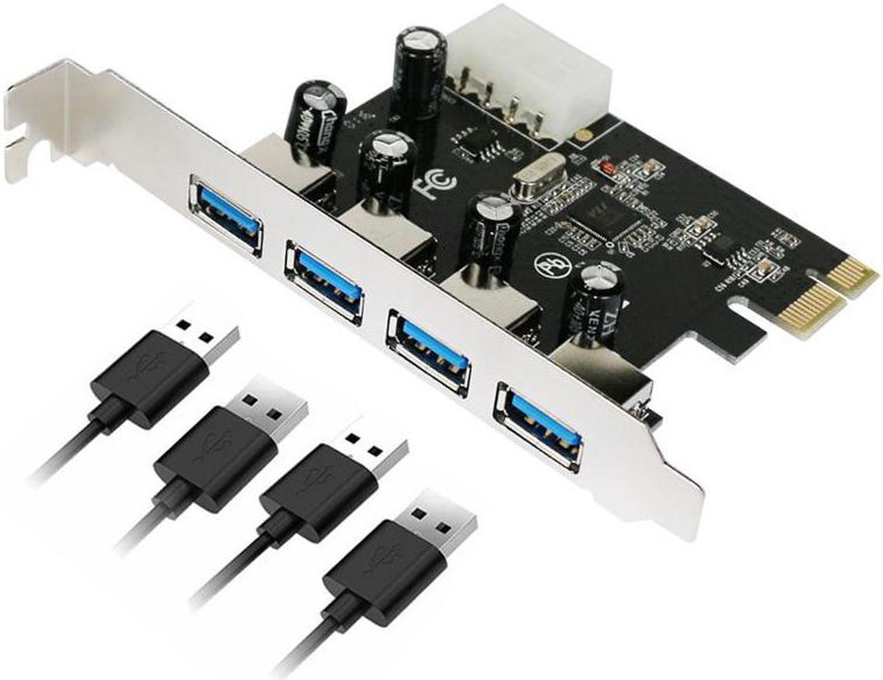 4-port USB 3.0 PCI-e Expansion Card PCI express PCIe USB 3.0 hub adapter 4-port USB 3 0 PCI e PCIe express 1x USB3 Add On Cards