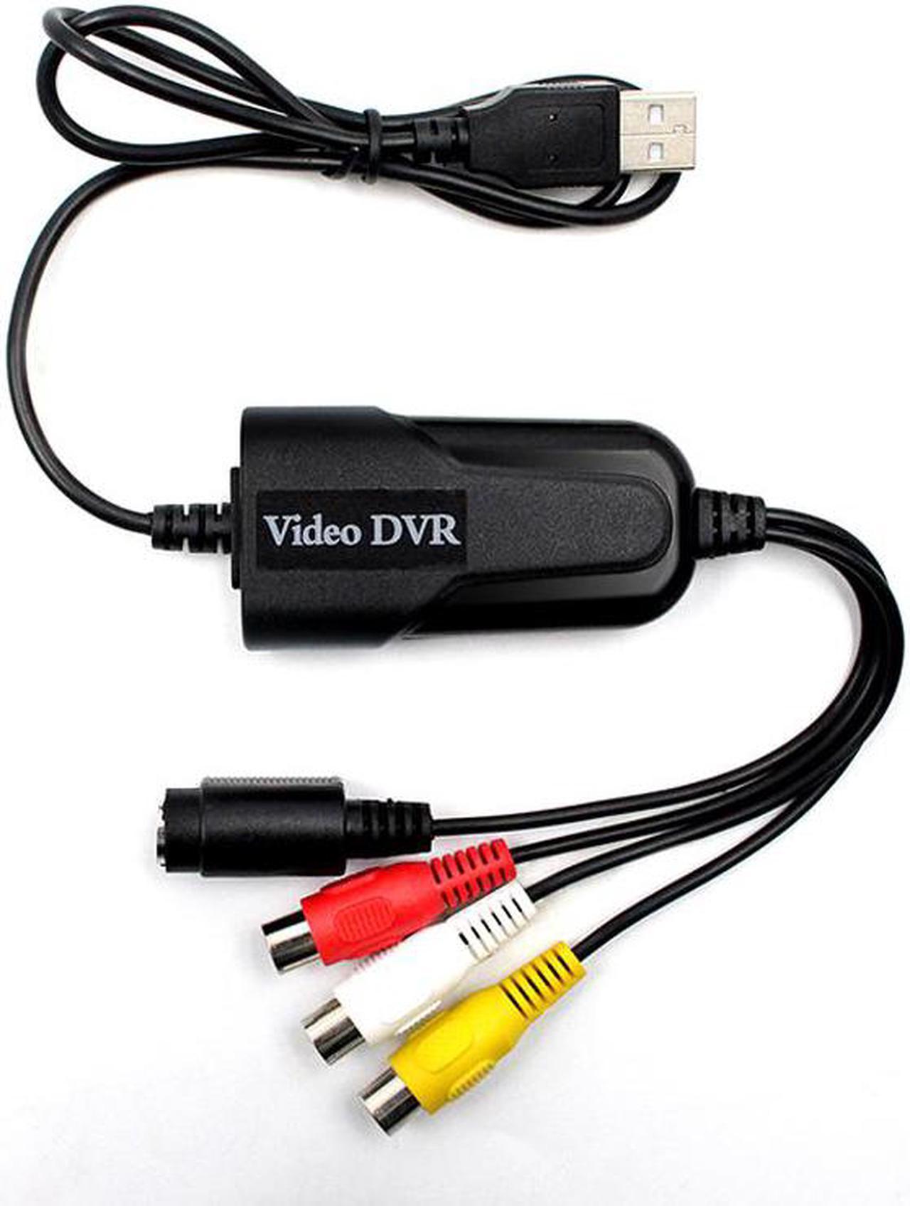 QINDIAN USB 2.0 Audio Video Capture Card Adapter VHS to DVD Video Capture for Windows 10/8/7/XP Capture Video Device Adapter