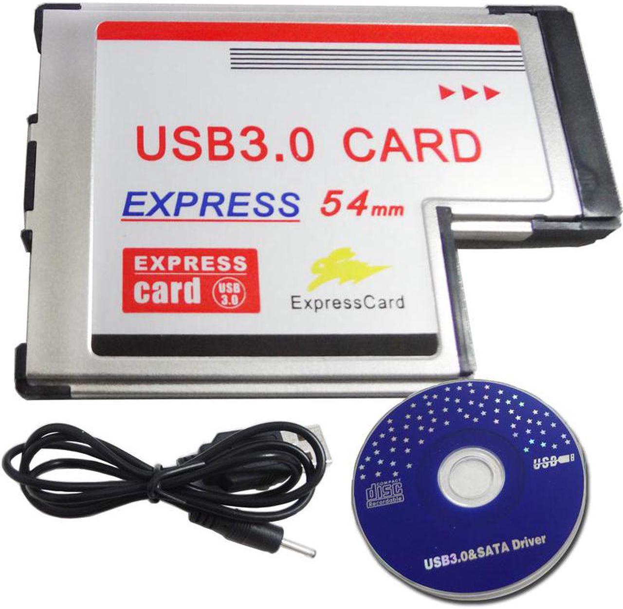 Dual 2 Port USB 3.0 ExpressCard Adapter 5Gbps USB HUB ExpressCard 54mm Slot Express Card PCMCIA Converter For Laptop Notebook PC